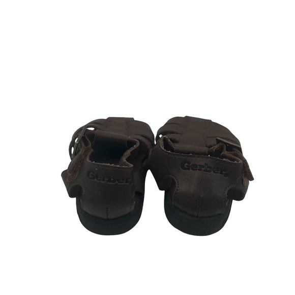 Gerber Brown Adjustable Ankle Strap Fisherman Sandals Size 3 Baby Boy's - Picture 7 of 8